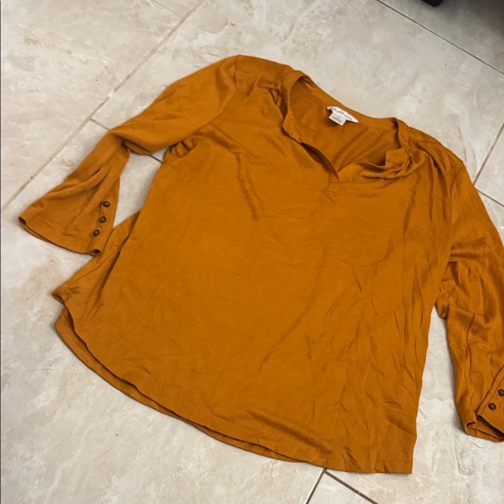 Liz Claiborne Amber Blouse with Buttoned Sleeves